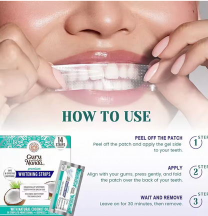 GuruNanda Teeth Whitening Strips — 14 Strips